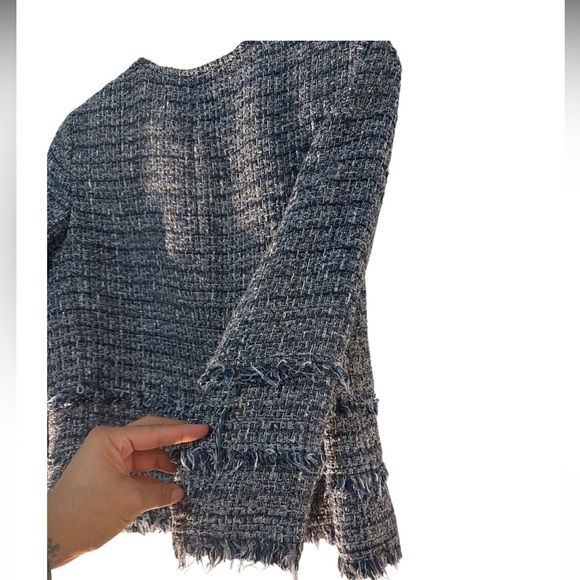 Lafayette 148 New York Navy and White Tweed Blazer - Picture 5 of 5